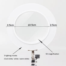 Load image into Gallery viewer, Table Lamp 5X Magnifying Dimming Swing Arm Beauty Skincare Manicure Tattoo Jewelry repair Embroidery
