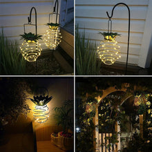 Cargar imagen en el visor de la galería, Waterproof Solar Iron Pineapple Garden Lights Solar Path Lights Hanging Pineapple Lantern Decorative Wall Lamp Night Lights
