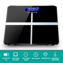 Load image into Gallery viewer, Junejour  New Floor Body Scale Glass Smart Electronic Scales USB Charging LCD Display Body Weighing Home Digital Weight Scale
