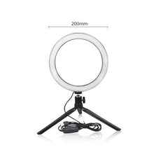 Cargar imagen en el visor de la galería, Vanity table mirror Light USB LED Selfie Ring Light Desk Lamp LED Studio Ring Light
