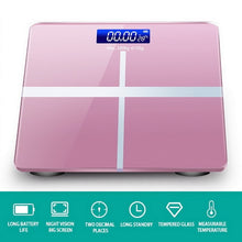 Load image into Gallery viewer, Junejour  New Floor Body Scale Glass Smart Electronic Scales USB Charging LCD Display Body Weighing Home Digital Weight Scale
