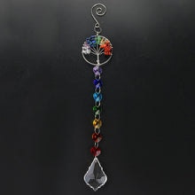 Load image into Gallery viewer, H&amp;D The Tree of Life Crystal Prism Ball Suncatcher Rainbow Maker Decor Chakra Window Garden Hanging Pendant Ornament
