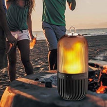 Cargar imagen en el visor de la galería, LED Flame Lamp Portable Speakers Light Bluetooth Party Light Stereo Flickering Night Light Outdoor Camping Stereo Speaker
