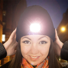 Load image into Gallery viewer, Hot Christmas Gifts Adult/Kids Hat LED Lighted Beanie Cap Hip Hop Knit Hat Hunting Running
