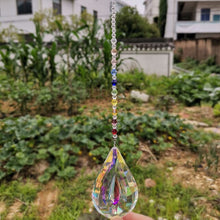 Load image into Gallery viewer, 76mm Crystal Pendant Prism Suncatcher Rainbow Maker Chandelier Part Window Hanging Ornament Home Garden Decor Figurine Xmas Gift
