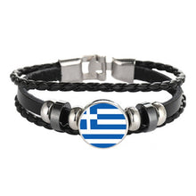 Load image into Gallery viewer, Italy New Zealand Uruguay Greece Jamaica Flag Multilayer Leather Bracelet Fashion Bracelet Men and Women Jewelry
