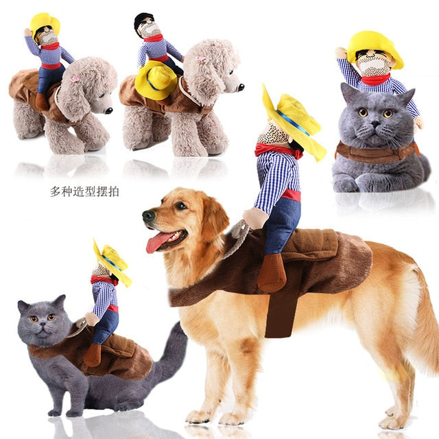 Pet Accessories, Big Dog/Cat Cosplay-Cowboy, Santa, or Pirate Costumes