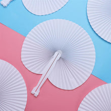 Cargar imagen en el visor de la galería, 36pcs Folding Fan Home Decoration Handheld Fans Paper Folded Fan Circular Paper Fan For Wedding Party
