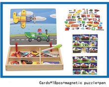 Cargar imagen en el visor de la galería, Magnetic Imagination Puzzle Toy Wooden Box- Preschool Education Toys
