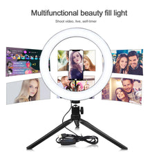 Cargar imagen en el visor de la galería, Vanity table mirror Light USB LED Selfie Ring Light Desk Lamp LED Studio Ring Light
