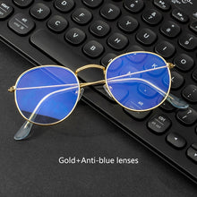 Cargar imagen en el visor de la galería, Computer Glasses Anti Blue Ray Blue Light Blocking Glasses Optical UV Blocking Gaming Filter Round Glasses
