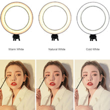 Load image into Gallery viewer, 10.2 Inch Ring Light with Stand - Rovtop LED Camera Selfie Light Ring for iPhone Tripod and Phone Holder for Video Photography
