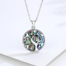 Cargar imagen en el visor de la galería, 925 Sterling Silver Tree of life Pendant Necklace Mother of Pearl wise owl Pendants fine Jewelry for women
