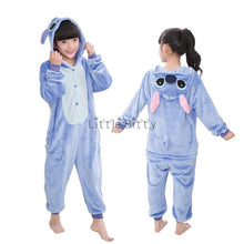 Cargar imagen en el visor de la galería, Kids hooded Pajamas Sleepwear  Animals Rainbow Unicorn
