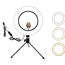 Load image into Gallery viewer, 10.2 Inch Ring Light with Stand - Rovtop LED Camera Selfie Light Ring for iPhone Tripod and Phone Holder for Video Photography
