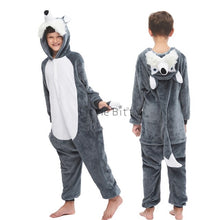 Load image into Gallery viewer, Kids hooded Pajamas Sleepwear  Animals Rainbow Unicorn
