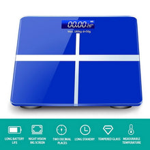 Load image into Gallery viewer, Junejour  New Floor Body Scale Glass Smart Electronic Scales USB Charging LCD Display Body Weighing Home Digital Weight Scale
