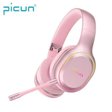 Cargar imagen en el visor de la galería, Newest Picun P80S Mobile Games Headphone LED RGB Vibration Gaming Bluetooth Headset Detachable Mic Wireless/Wired Headphones
