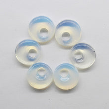 Cargar imagen en el visor de la galería, natural stone pendants donuts, 12/batch free, 18mm beads for jewelry making
