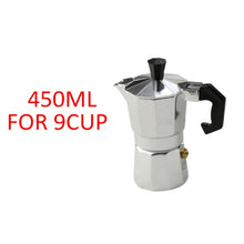 Load image into Gallery viewer, Aluminum Coffee Maker Durable Mocha Espresso Percolator Pot  150/300/450/600ml Stovetop Household Coffee Maker
