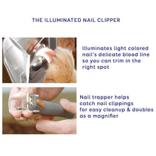 Load image into Gallery viewer, Professional Dog Nail Clippers Peti Care Illuminated Pet Cat Dog Nail Grinder with LED Light and 5X Magnification Claw Shears
