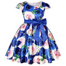 Load image into Gallery viewer, Baby Girls Dress Elegant Blooming Rose Flower Garden Cotton Christmas Princess Wedding Party Kids Dresses
