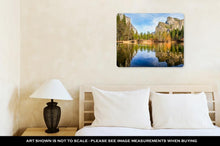 Cargar imagen en el visor de la galería, Metal Panel Print, Yosemite Lake With Waterfall On
