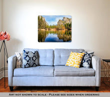 Load image into Gallery viewer, Metal Panel Print, Yosemite Lake With Waterfall On
