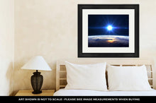 Cargar imagen en el visor de la galería, Framed Print, High Resolution Planet Earth View The World Globe From Space In A Star Field
