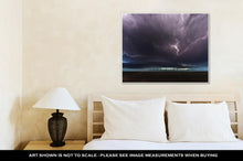 Cargar imagen en el visor de la galería, Gallery Wrapped Canvas, Amazing Supercell Lighted Up By Lightnings At Dusk
