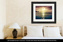 Cargar imagen en el visor de la galería, Framed Print, Super Moon Colorful Sky With Cloud And Bright Full Moon Over Sea
