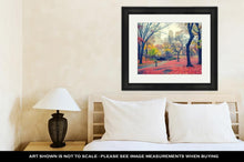 Cargar imagen en el visor de la galería, Framed Print, Central Park At Rainy Morning New York City USA
