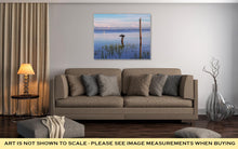 Load image into Gallery viewer, Gallery Wrapped Canvas, Seabirds Birds On Poles In The Sea At Sunrise Tampa Bay Florida
