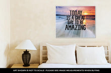 Cargar imagen en el visor de la galería, Gallery Wrapped Canvas, Inspirational And Motivational Quote With Phrase Today Is A Great Day To Be
