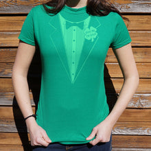 Cargar imagen en el visor de la galería, Irish Tuxedo T-Shirt (Ladies)
